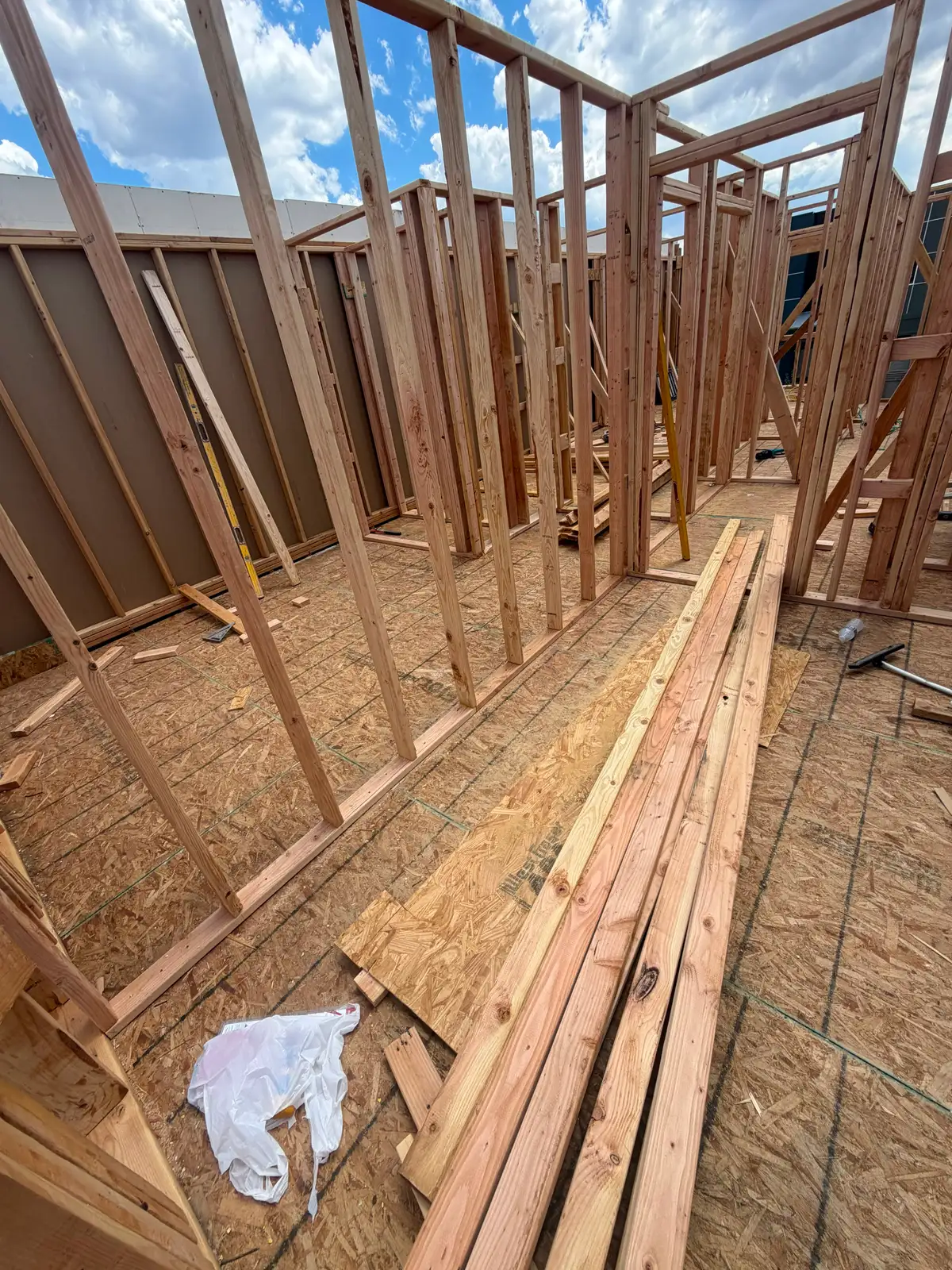 Basement framing for a remodel in Farmington, NM by JH Construction